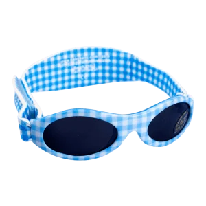 Baby Banz / Kidz Banz solglasögon - Rutiga ljusblå (Adventure Aqua check)