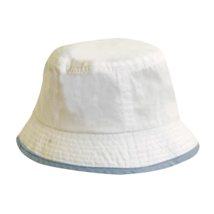 Klassisk solhatt för baby (Hinkhatt) - Vit och Blå